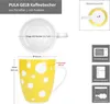 Pula żółte kropki zestaw 6 kubków do kawy 300ml kubek Podgląd zdjęcia produktu 6