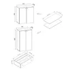 VCM Holz-Schuhschrank | Maße: H. 200 x B. 70 x T. 39 cm| Produktbild-Vorschau 5