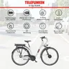 An e-bike is shown with various feature icons and text descriptions. Produktbild-Vorschau