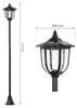 Outsunny Solar LED Gartenlaterne, 30/60 Lumen, Kunststoff, Produktbild-Vorschau 3
