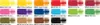 A grid of color swatches with corresponding product numbers and names. Produktbild-Vorschau