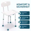 Sedia da doccia VixoMed® con schienale – Sgabello da doccia Anteprima dell’immagine prodotto 3
