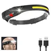 1*LED Stirnlampe, Sensorscheinwerfer USB wiederaufladbar Produktbild-Vorschau 2