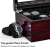 12-Slot Uhrenbox Herren Watch Box Uhrengehäuse Großem Produktbild-Vorschau 3