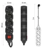 Steckdosenleiste 3 m / 4 Steckdosen / Schalter / schwarz / PVC / 1,5 mm2 Productafbeelding-voorbeeld