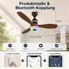 Wentylator sufitowy z oświetleniem, Ø 60 cm, 48 W, lampa Podgląd zdjęcia produktu 6