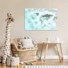 MuchoWow® Poster Weltkarte - Zeitung - Blau 60x40 cm - Produktbild-Vorschau 7