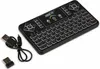 A black wireless keyboard with a touchpad and USB cable and receiver on a white background. Náhľad obrázku produktu