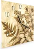 Wanduhr aus Glas mit Motiv Blumenblatt Kunstwerk- 30 x 30 Produktbild-Vorschau 2