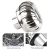 A product shot of a stainless steel roof ventilator with two inset detail shots. Náhľad obrázku produktu