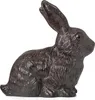 Figurine de décoration lapin en fonte brune look antique - Voir les images du produit 6