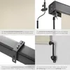 A collage of four close-up images showcasing different features of a retractable awning. Náhled obrázku produktu