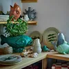 Bloomingville Blumentopf HIRO Grün FISCH Übertopf 43x19 cm Produktbild-Vorschau 2