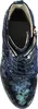A top-down view of a single blue boot with a floral and metallic pattern. Produktbild-Vorschau