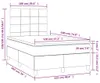 vidaXL Boxspringbett mit Matratze & LED Dunkelgrün 120x190 Produktbild-Vorschau 6
