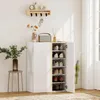 HOMCOM Schuhschrank mit 2 Hochglanz Türen Schuhregal mit 6 Produktbild-Vorschau 2