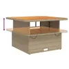 vidaXL 5-tlg. Garten-Essgruppe mit Kissen Beige Poly Rattan Produktbild-Vorschau 7