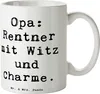 Mr. & Mrs. Panda Kaffeebecher Spruch Opa Rentner - Weiß - Produktbild-Vorschau 1