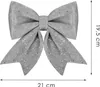 Vánoční mašle s flitry 19,5x21cm stříbrná, vánoční dekorace Náhled obrázku produktu 8