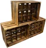 3er Set Flaschenregal geflammt Serie Henry 50x40x30cm mit Produktbild-Vorschau 2