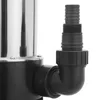 A close-up view of a water pump's outlet fitting and hose adapter. Produktbild-Vorschau