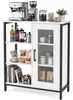 KOMFOTTEU, mobiletto contenitore in legno, credenza con 3 Anteprima dell’immagine prodotto 1