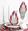 Airlaid Serviette Barock Silber in Bordeaux, 40 x 40 cm, 50 Produktbild-Vorschau 7