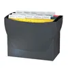 A black hanging file box filled with various colored hanging files and document tabs. Anteprima dell’immagine prodotto