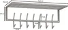 WOHNLING Wieszak ścienny metalowy srebrny 74,5x29x30 cm Podgląd zdjęcia produktu 7