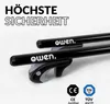 Owen 5.0 Dachträger 120cm Schwarz | Aluminium Relingträger Produktbild-Vorschau 5