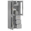 vidaXL Highboard gris béton 69,5x34x180 cm Bois composite Voir les images du produit 3