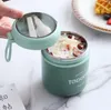 Nerezová termoska na jedlo s lyžičkou zelená Náhľad obrázku produktu 1