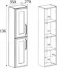 RODAN | Hochschrank 136 cm Weiß Matt - Exklusives Design - Produktbild-Vorschau 7