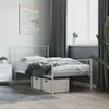 Bettgestell mit Kopf- und Fußteil Metall Weiß 100x200 cm Produktbild-Vorschau 7