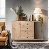 Sideboard - 142x85 cm - Artisan Eiche - Lamellen Optik - Produktbild-Vorschau 6