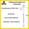 DMX - Tellerkopfschrauben 8x160 - Konstruktionsschrauben - Produktbild-Vorschau 2