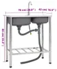 vidaXL Évier de camping avec double évier et robinet en Voir les images du produit 7