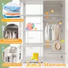 Diagram showing the features and dimensions of a wardrobe. Produktbild-Vorschau