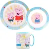 Peppa Wutz Kinder Geschirr-Set 3 teilig Becher Teller Produktbild-Vorschau 1