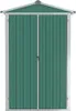 vidaXL Casetta da giardino Verde 116x45x175 cm Acciaio Anteprima dell’immagine prodotto 6