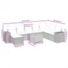 Modulares Gartenmöbel-Set, 9-tlg. Loungesofa mit Stauraum, Produktbild-Vorschau 3