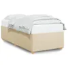 vidaXL Bettgestell ohne Matratze Creme 90x190 cm Stoff Produktbild-Vorschau 1