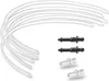 A set of clear plastic tubing and black connectors against a white background. Produktbild-Vorschau