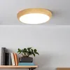 LED Deckenlampe rund Ø 22,5 cm Holz (Kiefer) Weiß 4400 K Produktbild-Vorschau 9