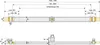 Technical drawing with dimensions of a security lock. Produktbild-Vorschau