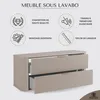 Rodan | Armoire salle bain 120 cm | Beige Mat - Bois | Voir les images du produit 3