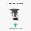 A kitchen appliance with a cover on it, with text indicating compatibility. Produktbild-Vorschau