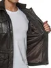 Tazzio Herren Jacke Lederjacke Trenchcoat 19706 Braun S Produktbild-Vorschau 6