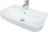 Waschbecken Flora Slim 45 cm Weiß Keramik mit Hahnloch & Produktbild-Vorschau 3