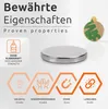 A product image showcasing round magnets with adhesive backing, highlighting their features through text and icons. Anteprima dell’immagine prodotto